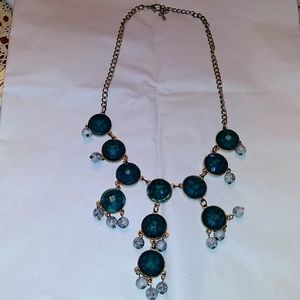 Green/white/gold necklace